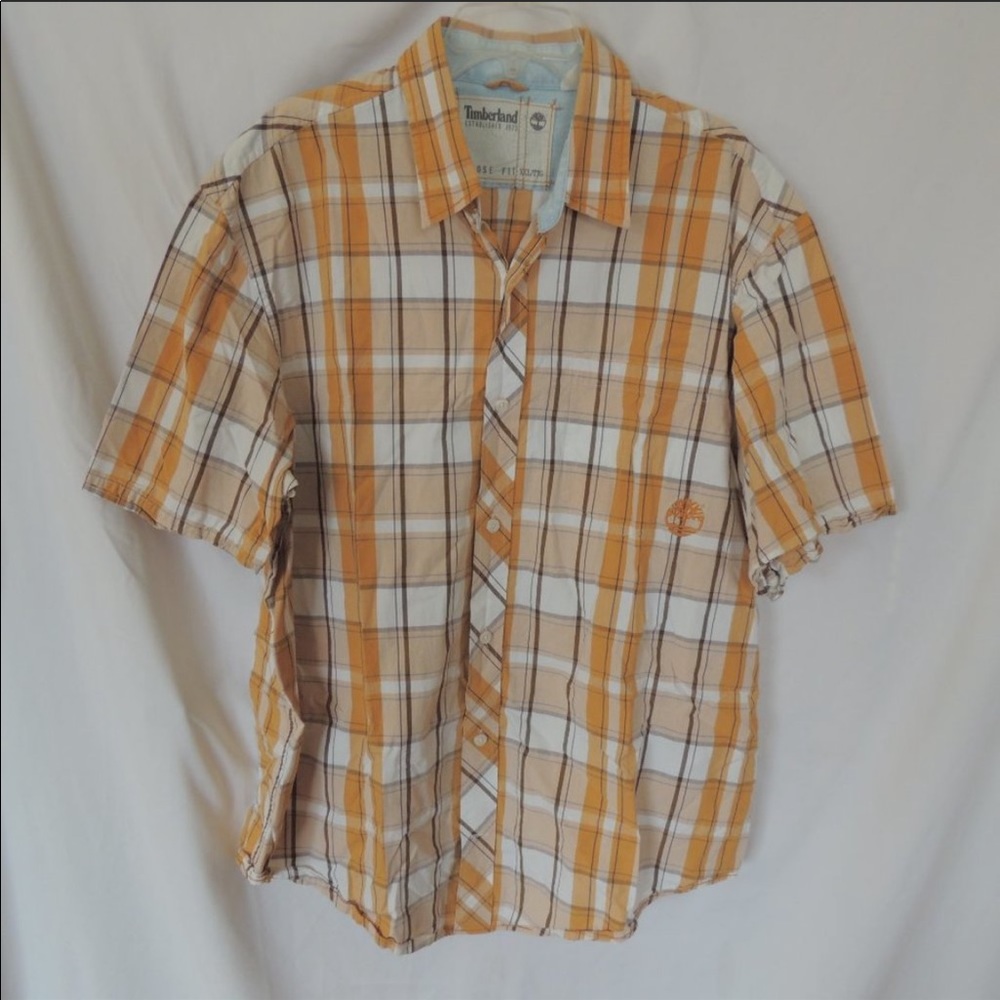 Timberland mens Button short sleeve shirt size xxl